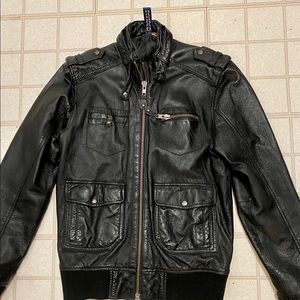 H&M Real Leather jacket Size M